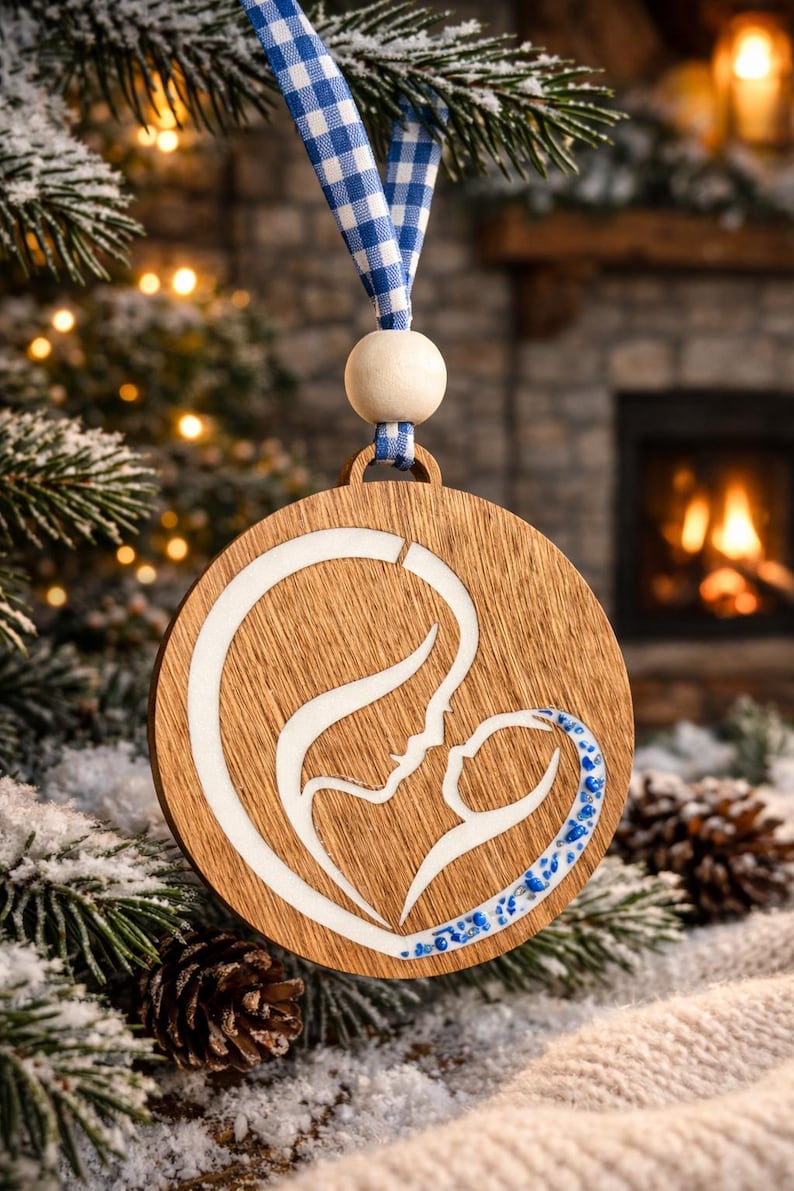 Wooden Breastmilk Ornament, Motherhood Keepsake, Breastfeeding Milestone Christmas Decoration