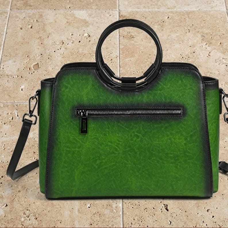 Hand Painted Floral Leather Shoulder Bag Boho Ethnic Crossbody Purse for Women Artisan Embossed Sling Unique Handmade Anniversary Gift