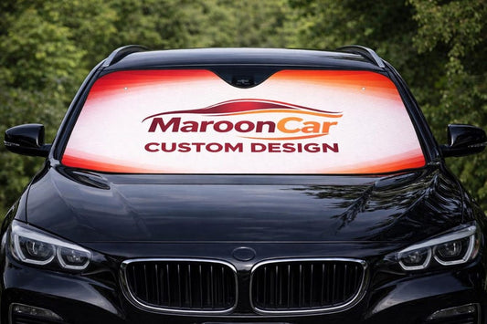 Custom Windshield Sun Shade | Hummingbird Floral Auto Sunshade, UV Protection Heat Blocker