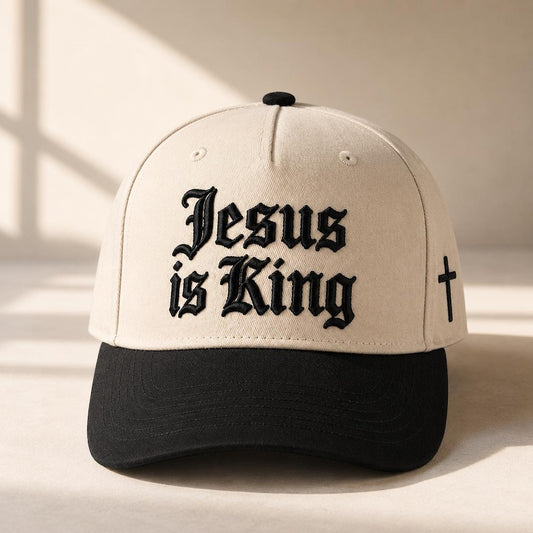 Embroidered Jesus is King Baseball Cap, Christian Hat, Faith Cap, Religious Baseball Cap, Jesus Lovers Gift Cap, God is Good Embroidered Hat