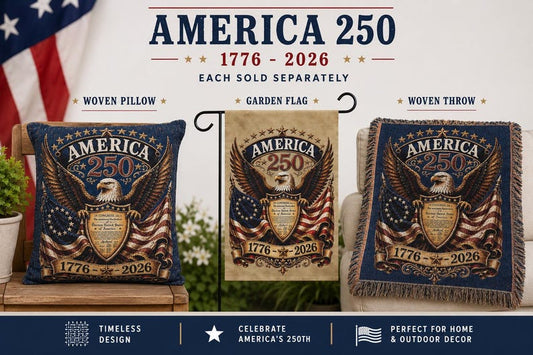 250th Anniversary Woven Pillow | American Independence Celebration| Patriotic gift| Independence Day| 4th July| Home decor throw pillow