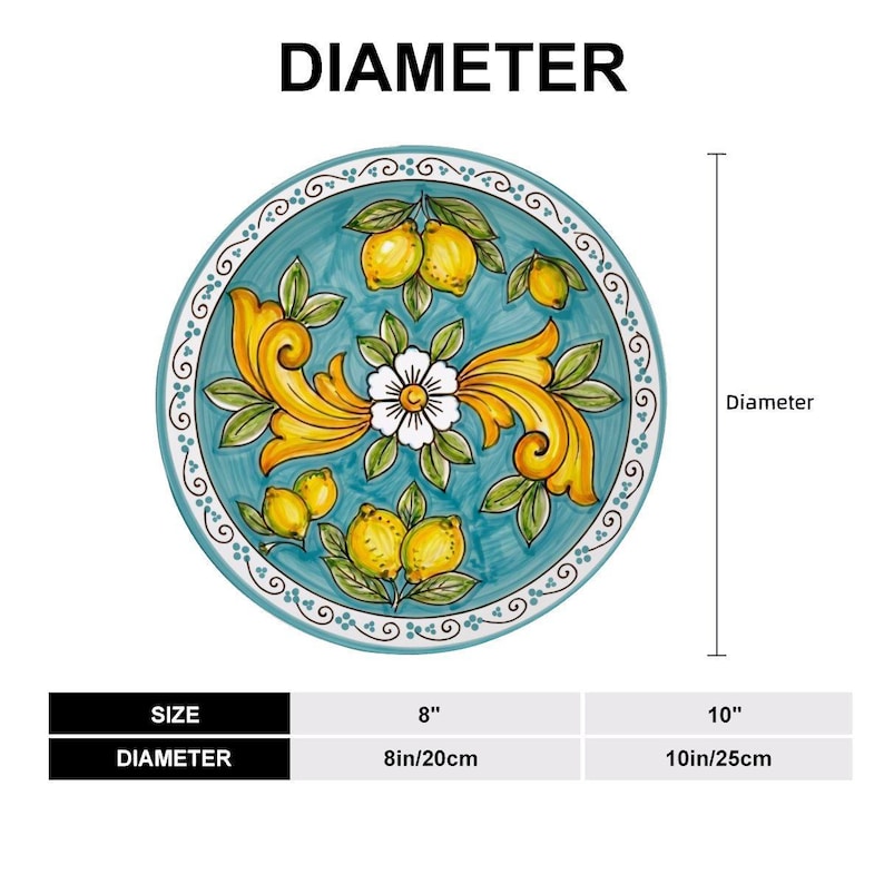 Rustic Italian Villa Style Decor Inspired By Sorrento Lemons Ceramic Display Plate