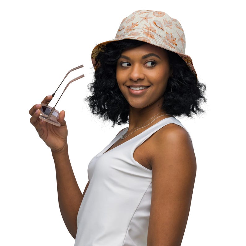 Reversible Bucket Hat Coastal Octopus Hat Beach Sun Hat Ocean Lover Gift Double Sided Hat Fishing Hat Vacation Hat Lucky Levi