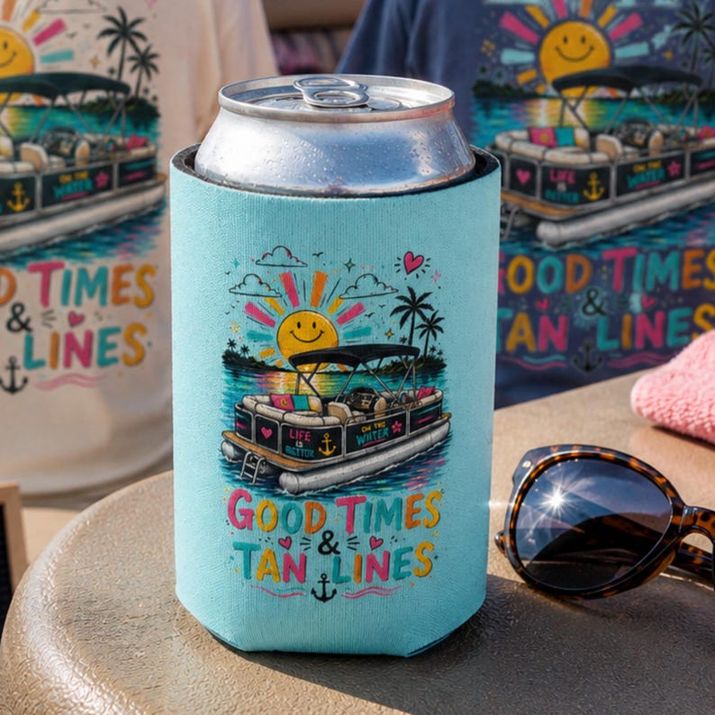 Pontoon Boat Bag, Beach Tote Laundry Bag, Good Times & Tan Lines Storage Sack, Lake House Gift, Boat Party Bag, Pool Bag, Big Oversized bag