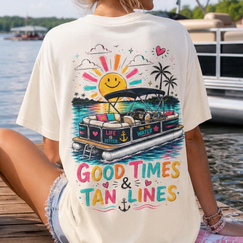 Pontoon Boat Bag, Beach Tote Laundry Bag, Good Times & Tan Lines Storage Sack, Lake House Gift, Boat Party Bag, Pool Bag, Big Oversized bag