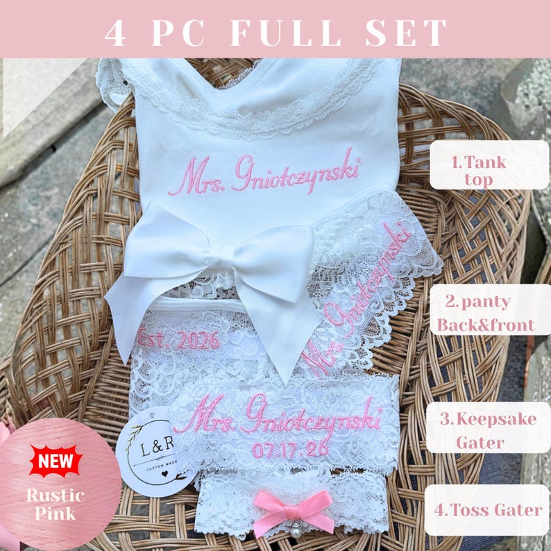 Custom Lace Underwear, Women's Lace Underwear, Bride Underwear, New Mrs Underwear, Honey Moon Outfit, Bridal Shower Gift Set, Gift for Bride