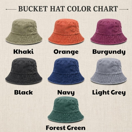 Embroidered Black Cat Bucket Hat: Vintage Washed Cotton, Cat Lover Accessory