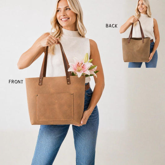 Classic Leather Tote, Everyday use tote bag, Laptop Work Student Bag, Personalized Leather Shoulder Bag, Mother’s Day Gift