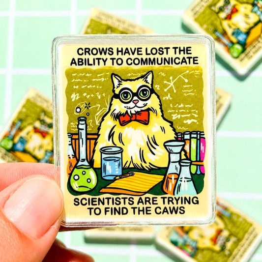 Cat Magnet Cute Sarcastic Gift Girlfriend Bestie Humor Funny Fridge Magnet Unhinged Cat Themed Gift Vet Tech Veterinarian Weird Stuff Nerdy