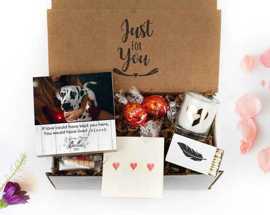 Personalized Pet Sympathy Gift - Memorial Frame 4" or 6" - Dog Memorial Gift - Dog Loss Gift Box - Dog Memorial Frame - Spa Gift Box
