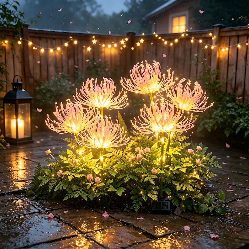2 Pack Solar Glowing Flower Lights Outdoor Waterproof LED Garden Stake Lights Decorative Yard Patio Pathway Lawn Gifts For Women Mom