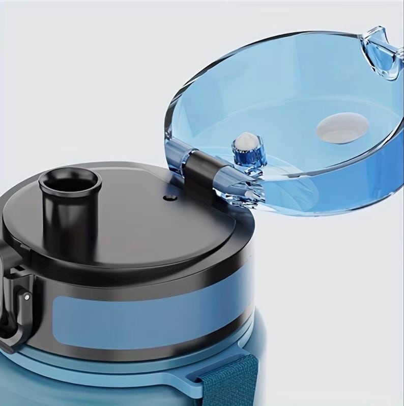 Personalised Water Bottle with Spout, Leak Proof, BPA-Free, Time Markings