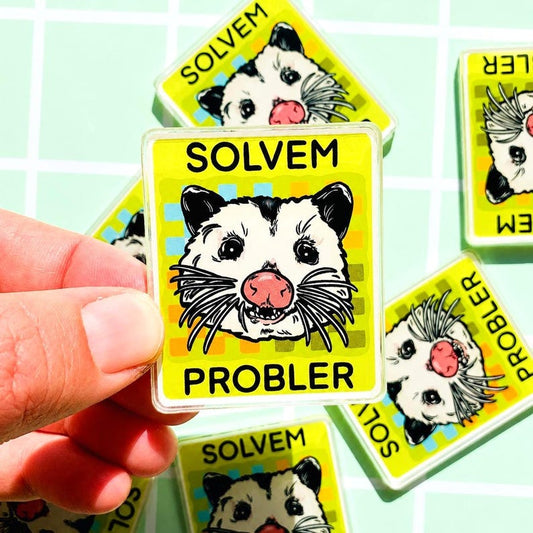 Funny Possum Magnet Opposum Themed Gift Ironic Motivational Magnet Mental Health Humor Coworker Gift Silly Office Decor Cubicle Desk Decor