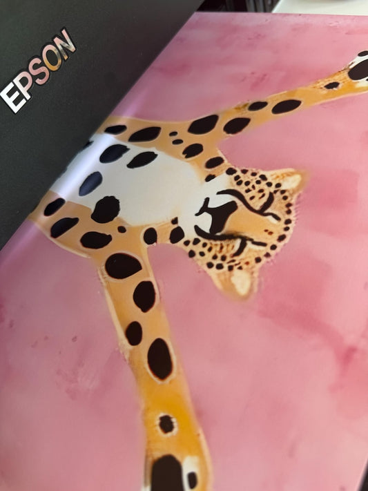 Blurred Pink Leopard Print - Funky Kitchen Wall Art - Eclectic Prints - Maximalist Decor