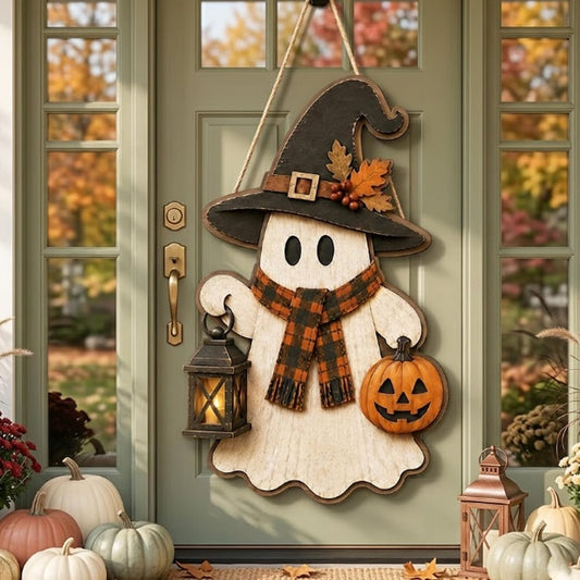 Ghost Halloween Wood Sign, Cute Wooden Ghost Decor, Rustic Fall Shelf Sitter, Farmhouse Halloween Table Decor, Spooky Autumn Gift