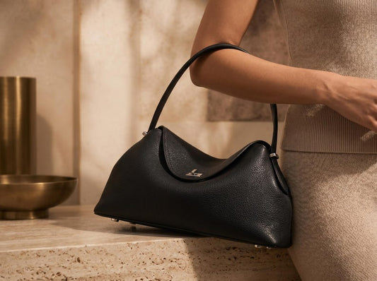 100% Genuine Leather Top Handle Bag, Curved Structured Flap Purse, Turn Lock Handbag, Compact Daily Bag, Small Rounded Purse