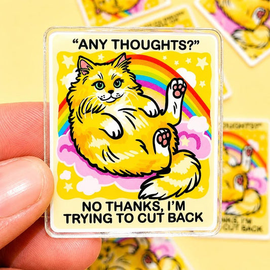 Cat Magnet Sarcastic Gift Idea Funny Fridge Decor Kitchen Humor Cat Lover Gift Quirky Office Dopamine Decor Desk Humor Hilarious Quote