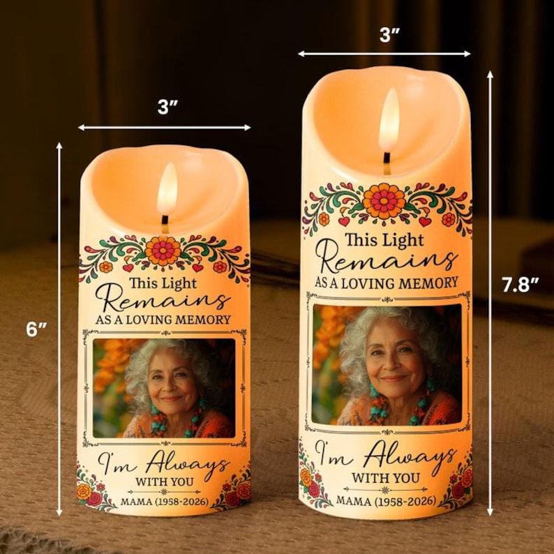 Personalized Day of Dead Pet Candle, Custom Photo Portrait Memorial Candle, Remembrance Gift