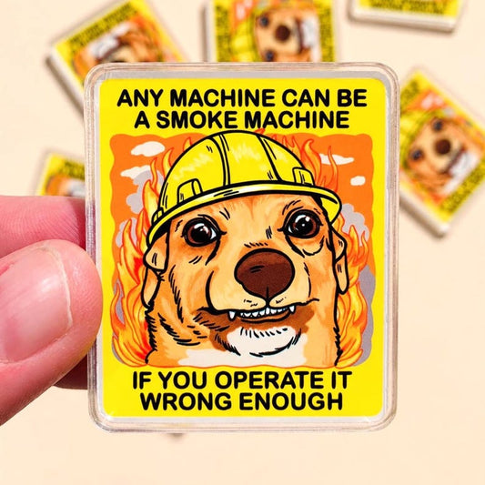 Funny Blue Collar Dog Magnet Sarcastic Construction Worker Gift Mechanic Garage Decor Heavy Equipment Operator Humor Locker Magnet Work Men
