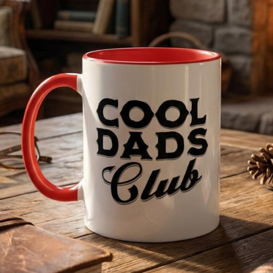 Cool Dads Club Mug, Funny Dad Coffee Mug, Father's Day Gift, New Dad Gift Mug, Bold Retro Text Mug, Gift for Him