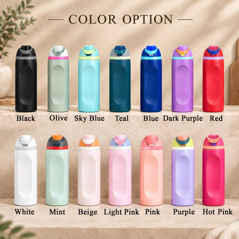 Personalized Water Bottle, Insulated Tumbler, Stainless Steel bottles, Bridesmaid Tumblers, Travel Gift, Custom Name Engraved FF1604