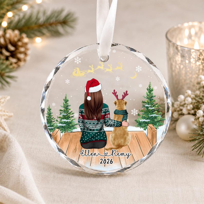 Custom Dog Ornament, Personalized Pet Ornament, Dog Christmas Ornaments, Dog Lover Gift, Dog Christmas Keepsake, Dog Memorial Gift