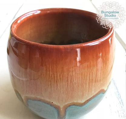Ceramic Wine Tumbler, Stemless Wine Glass, Pottery Cups