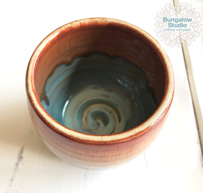 Ceramic Wine Tumbler, Stemless Wine Glass, Pottery Cups