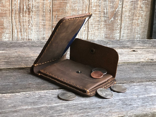 Mens Wallet with Coin Pocket, Men’s coin wallet, Personalized Bifold Wallet, Monogram Mens wallet, Gift for him