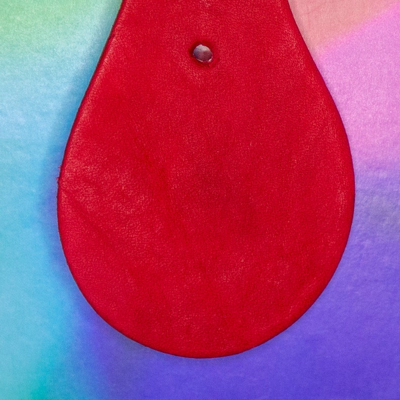 Leather Dollar Sign Keychain