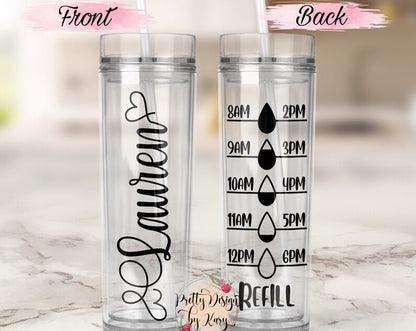 Personalize Water Bottle | Custom Water Bottle | Motivation Water Bottle | Water Bottle with Track | Measure Water Bottle | Custom Tumbler