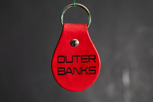 Outer Banks Leather Keychain
