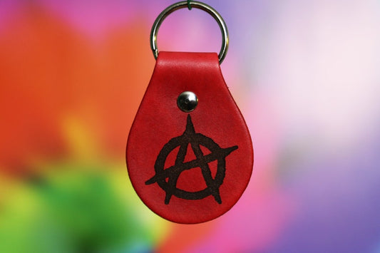 Anarchy A Leather Keychain