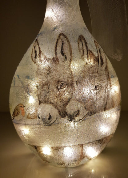 Donkey Bottle Lamp | Farmhouse Decor | Donkey Gift | Rustic Lighting