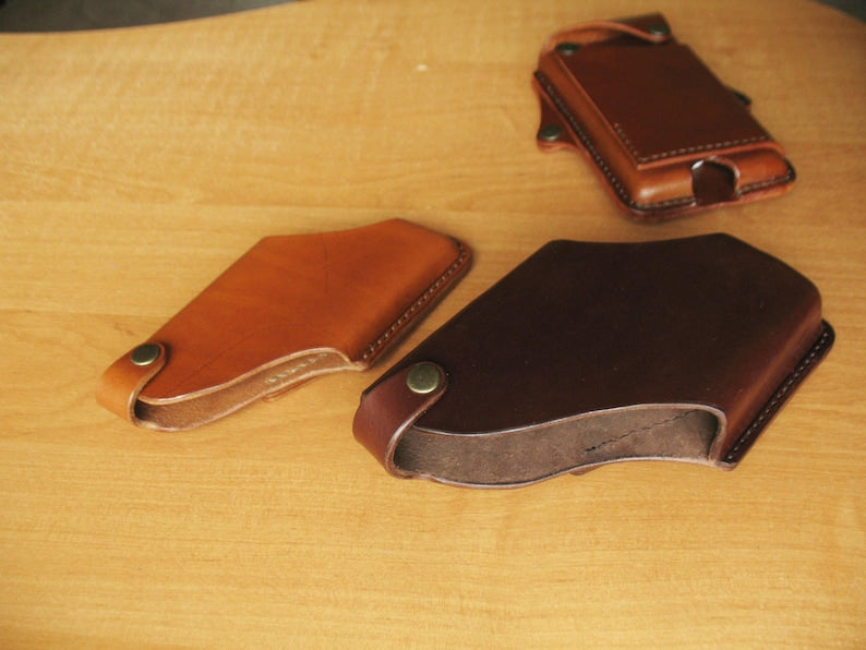 Minimalist Leather Phone Belt Holster: Custom Handmade Case
