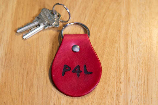 Leather P4L Pogue for Life Keychain