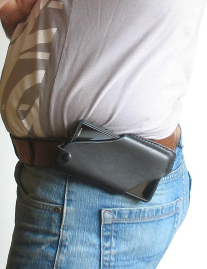 Minimalist Leather Phone Belt Holster: Custom Handmade Case
