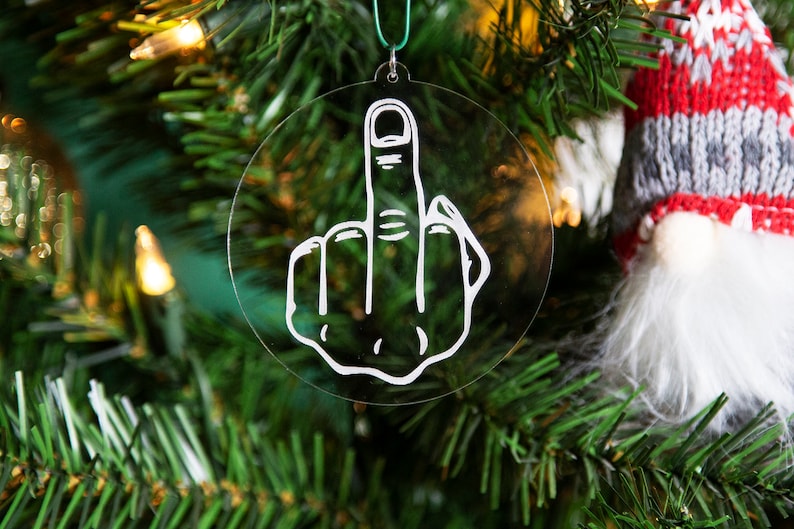 Middle Finger F-you Ornament