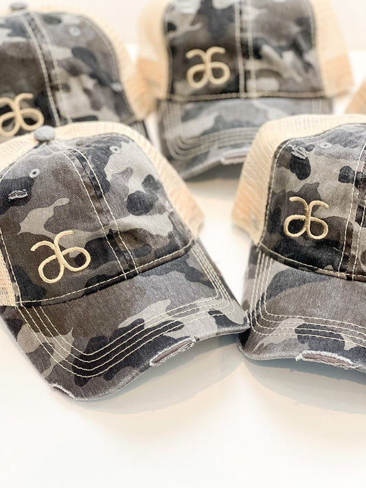 Arbonne Logo Camo Hat - Women's Distressed Cap