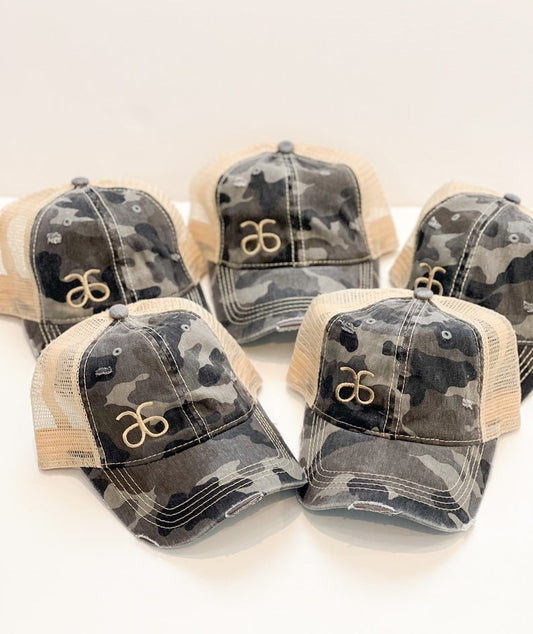 Arbonne Logo Camo Hat - Women's Distressed Cap