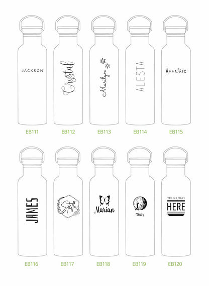Personalized Insulated Stainless Steel 25oz Water Bottle | Custom Name Bottle | Laser Engraved Name or Logo Water Bottle  | Birthday Gift