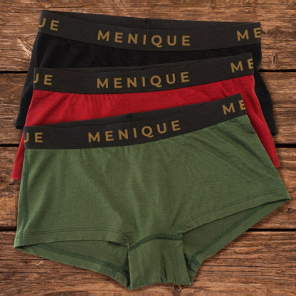 Womens Underwear 3 Pack Womens Boyshorts Boxer Shorts Briefs Natural Merino Wool Underwear Multipack