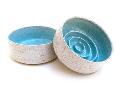 IMPERFECTS / SECONDS: (please message us with any questions) Handmade Ceramic Dog Bowls, Variety (slow feeders OR water bowls)
