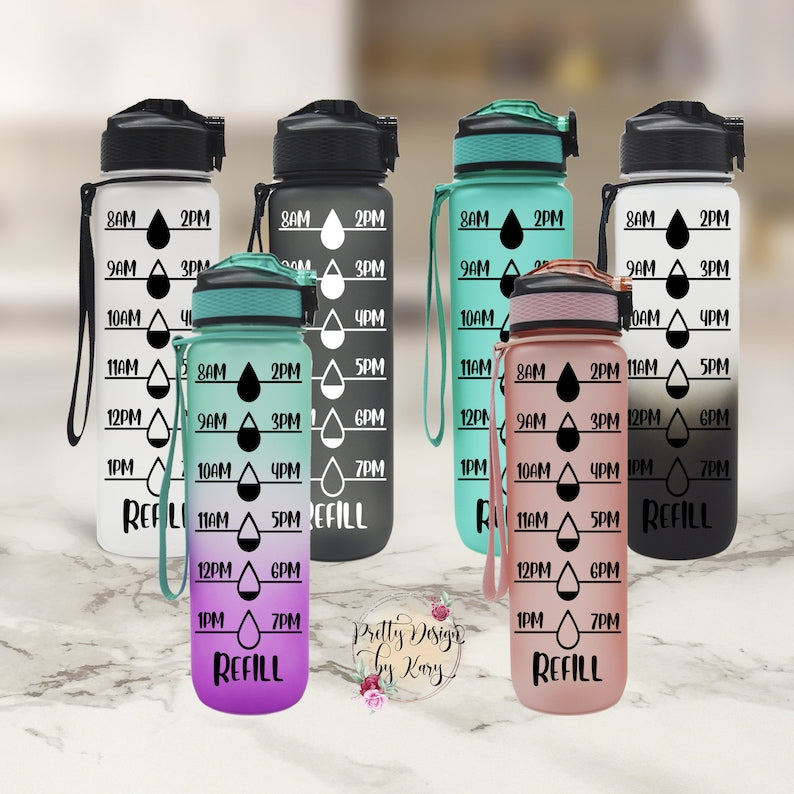 Water Bottle Personalized | Water Bottle with Straw | Custom Water Bottle | Custom Tumbler | Water Bottle With Tracker |Personalized Tumbler