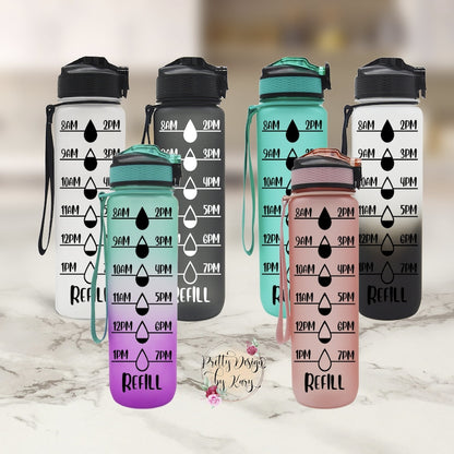 Water Bottle Personalized | Water Bottle with Straw | Custom Water Bottle | Custom Tumbler | Water Bottle With Tracker |Personalized Tumbler