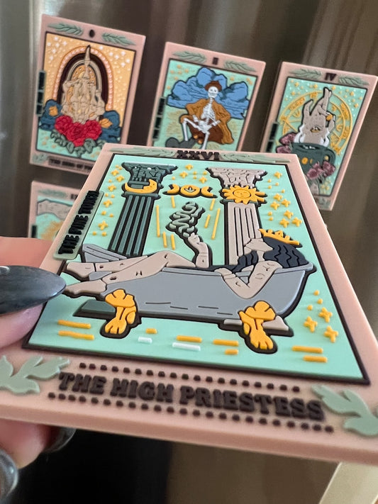 The High Priestess Tarot Card PVC soft rubber 3D magnet, tarot refrigerator magnet, the high priestess tarot card refrigerator 3D magnet