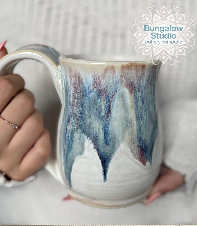 Ceramic Mug, Large pottery mug, Pottery mug in handmade, Ceramic drinking mug