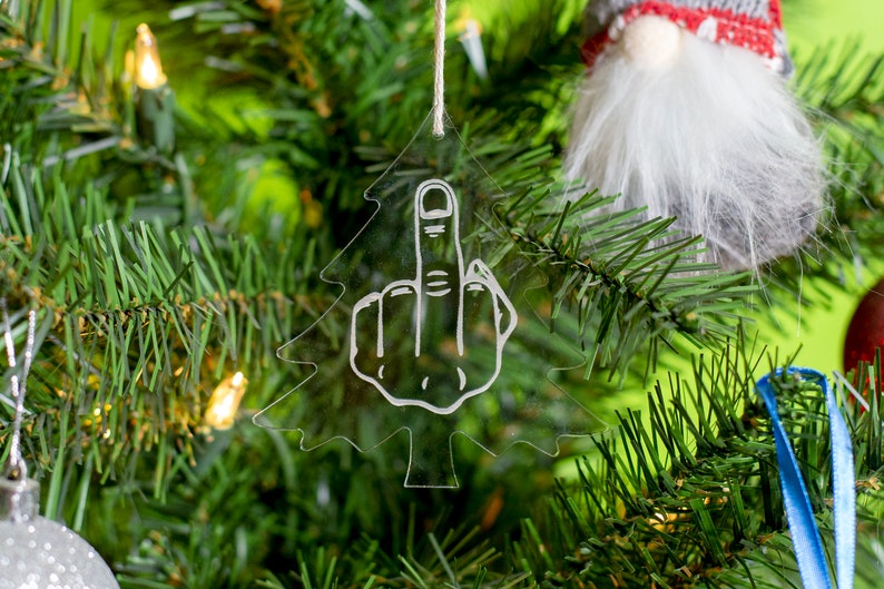 Middle Finger F-you Ornament