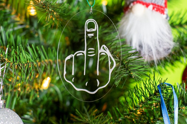 Middle Finger F-you Ornament