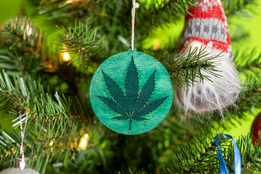 Pot leaf Marijuana Cannabis Wooden Ornament
